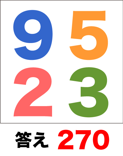 脳トレ掛算の答え