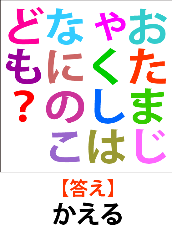 脳トレ問題答え