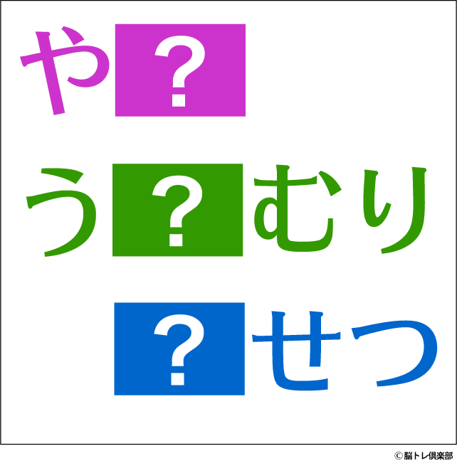 ひらがなで謎解き問題