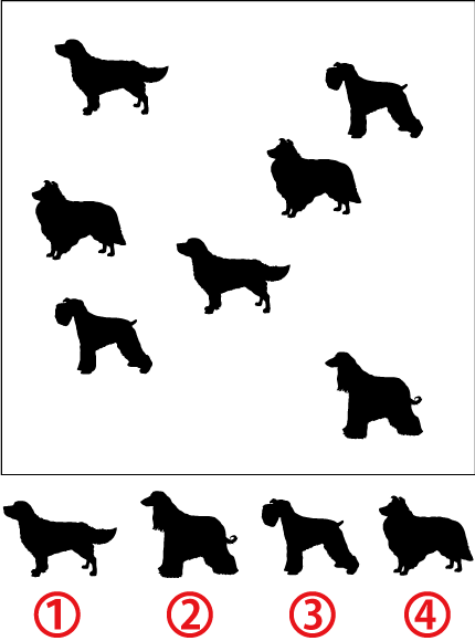 同じ犬のイラスト