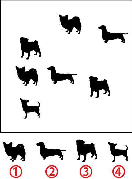 同じ犬のイラスト