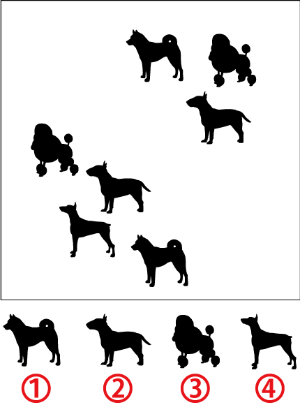 同じ犬のイラスト