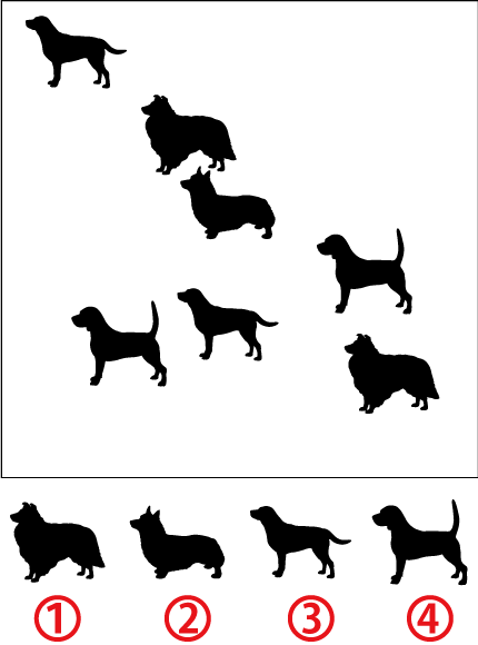 同じ犬のイラスト