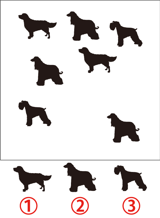 同じ犬のイラスト