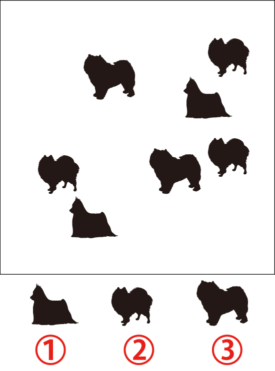 同じ犬のイラスト